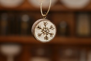 Maple Wood Etched Ornament